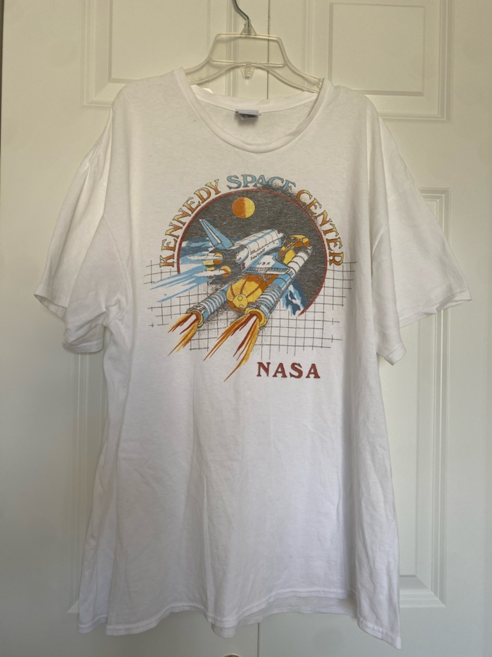 Junk Food Clothing White NASA Kennedy Space Center Graphic Tee